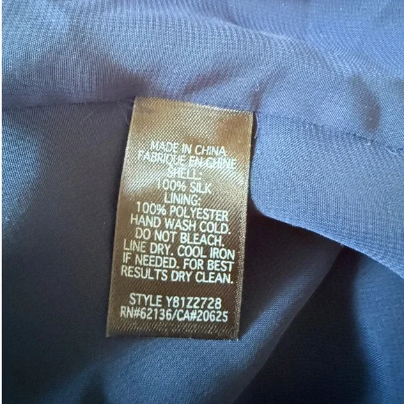 Guess Jeans Dress Womens Size 13 Blue Green White Stripe Sleeveless V Neck Silk - Picture 8 of 11